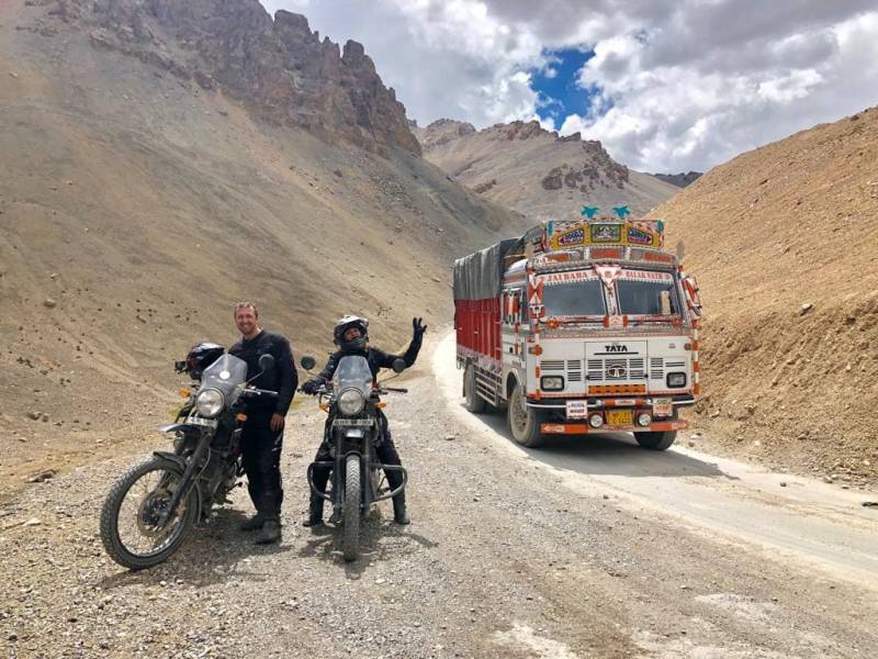 Motorcycle tour India Himalayan range Leh and Nubra Valleys on Royal Enfield